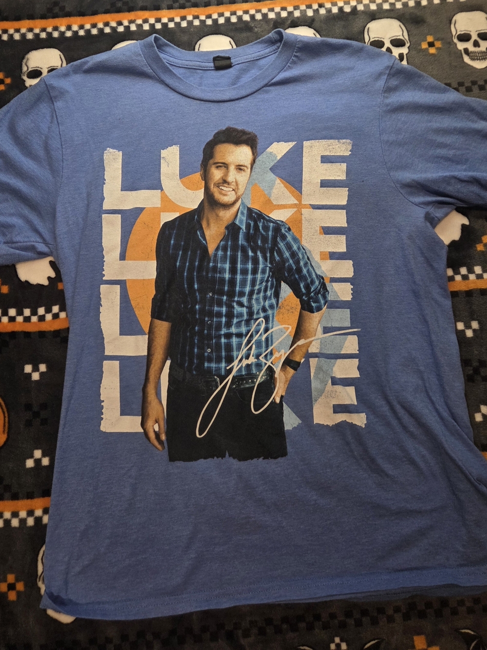 Luke Graphic Blue Men's T‑Shirt - Casual Cotton Tee